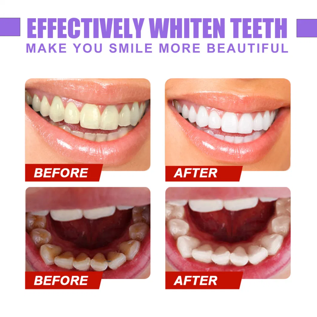 V34 Color Corrector New Arrival Teeth Whitening Professional Brighten Teeth Purple Toothpaste Teeth Remove Stain Formula Teeth Whitening