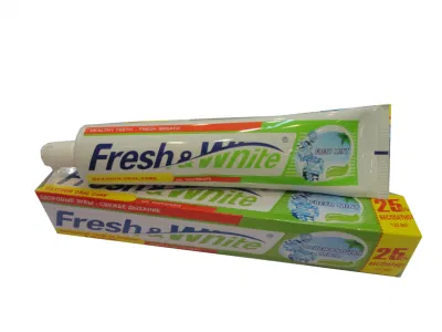 Лучшая отбеливающая зубная паста с фтором под собственной торговой маркой OEM, не содержащая перекиси 2018